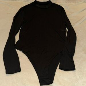 SHEIN BLACK MOCK NECK BODYSUIT